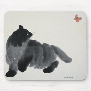 Mousepad Gato e borboleta