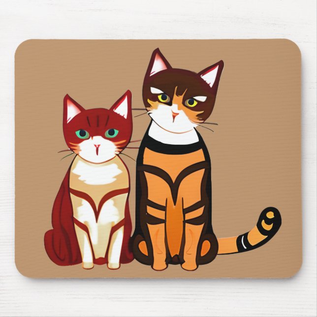 Mousepad Gato e Gengibre com risca de Tigre (Frente)