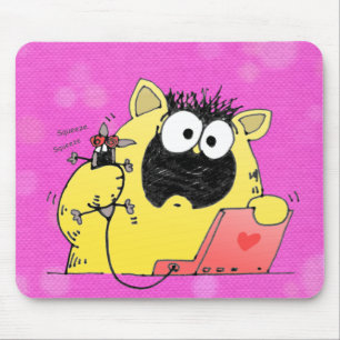 Mousepad Gato e tapete do rato divertidos