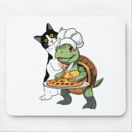 Mousepad gato e tartaruga 🐢