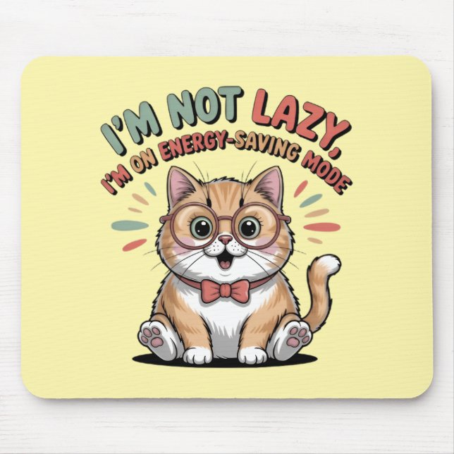 Mousepad Gato em Modo de Economia de Energia (Frente)