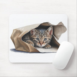 Mousepad Gato em Papel
