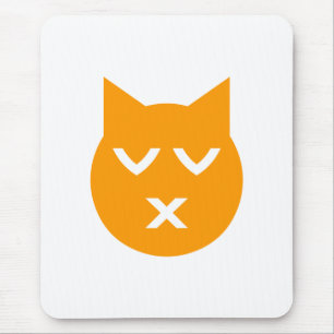 Mousepad Gato Emoji De Olhos Fechados