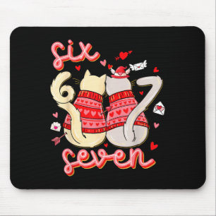 Mousepad Gato Engraçado 67 Meme Seis Sete Gíria Geração Alp
