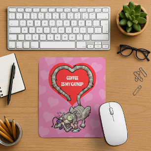 Mousepad Gato Engraçado Adicione Seu Próprio Texto Gato Lou