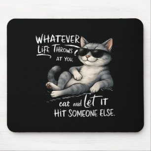 Mousepad Gato Engraçado Camisa Engraçada Citando Camisetas