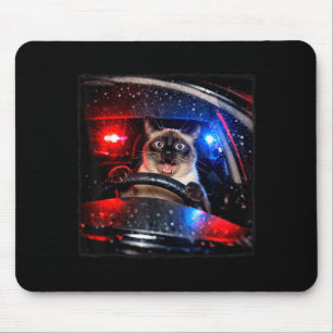 Mousepad Gato Engraçado Dirigindo Perseguição Policial Meme