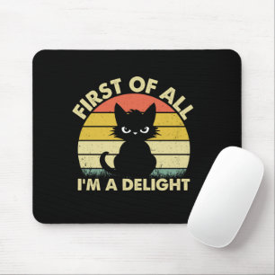 Mousepad Gato Engraçado Gráfico Sarcástico Antes De Mais Na