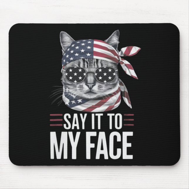 Mousepad Gato Engraçado Kamala Harris 2024 Diz Isso À Minha (Frente)