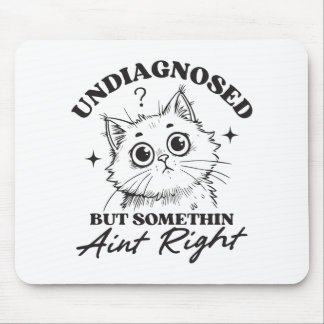 Mousepad Gato engraçado não diagnosticado, mas algo está er