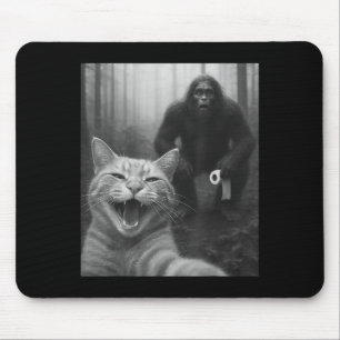 Mousepad Gato Engraçado Surpreende Selfie Feliz Com Doin Pé