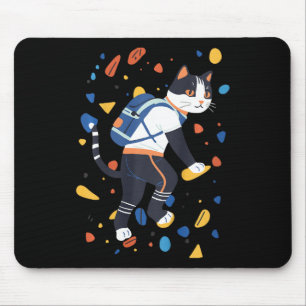 Mousepad Gato Escalada Bouldering Divertido Colorido Climbe