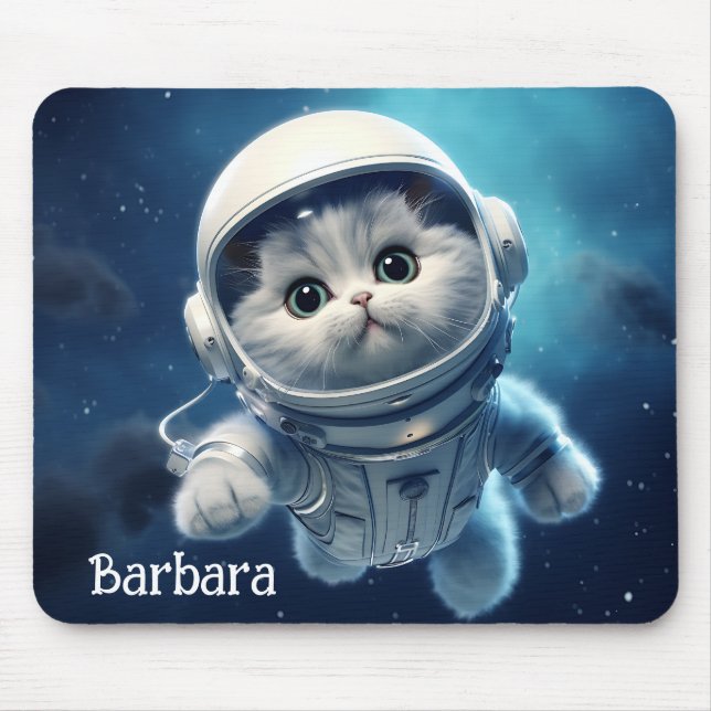 Mousepad Gato espacial persa (Frente)