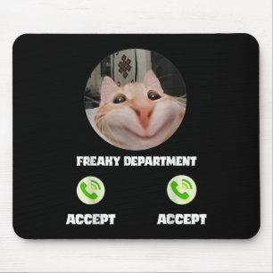Mousepad Gato Freaky Chame-me de Humor Engraçado Tee