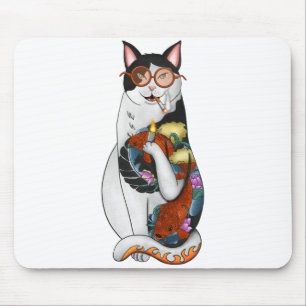 Mousepad gato fumando
