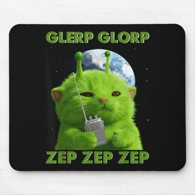 Mousepad Gato Gnarp Meme de Gato Alien Idiota Meme Brainrot (Frente)