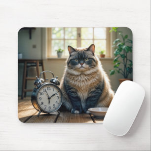 Mousepad Gato Gordo Esperando por uma tigela de Comida vazi