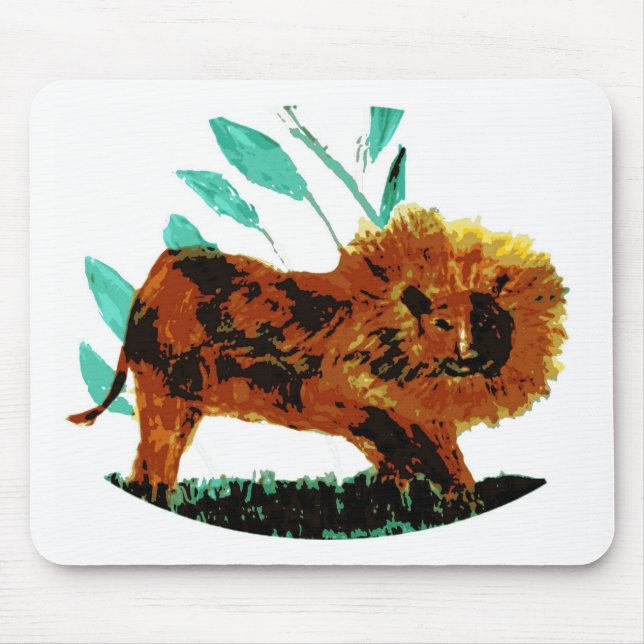 Mousepad Gato Grande de Leão Selvagem (Frente)