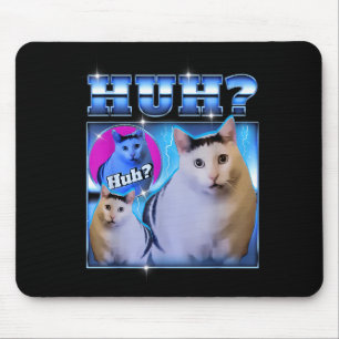 Mousepad Gato Huh Gato Engraçado Meme Gato Estranho Contraf