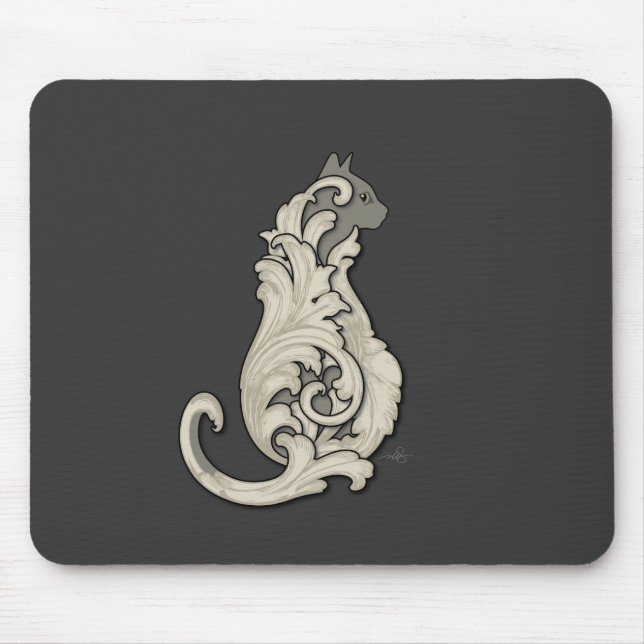 Mousepad Gato Illustrista (Frente)