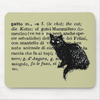 Mousepad Gato italiano do dicionário
