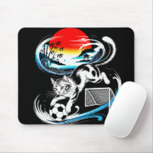 Gato Japonês Artístico de Futebol para jogos, escr