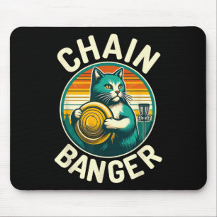 Mousepad Gato jogador de golfe de disco Corrente Nger jogad