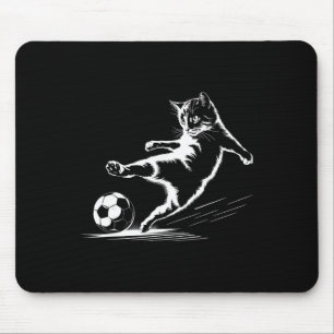 Mousepad Gato Jogando Futebol Byll Gráfico Gato Esportes Cô