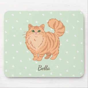 Mousepad Gato Laranja de Pelo Comprido Personalizado