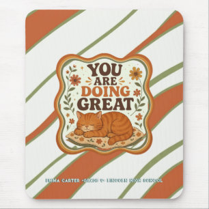 Mousepad Gato Laranja Personalizado