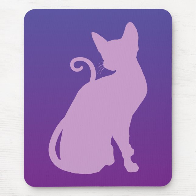 Mousepad Gato Lilás no Roxo (Frente)
