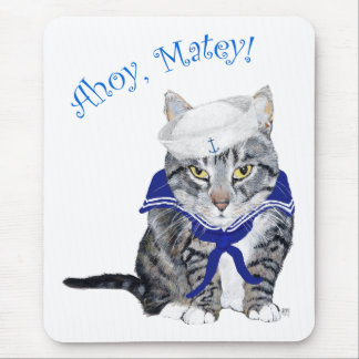 Mousepad Gato Listrado Marinheiro