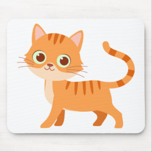 Mousepad Gato Louco De Gato De Gato Laranja De Cartoon De G
