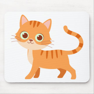 Mousepad Gato Louco De Gato De Gato Laranja De Cartoon De G
