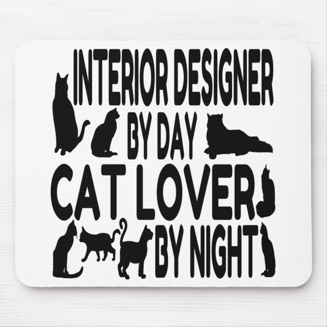 Mousepad Gato Lover Interior Designer (Frente)