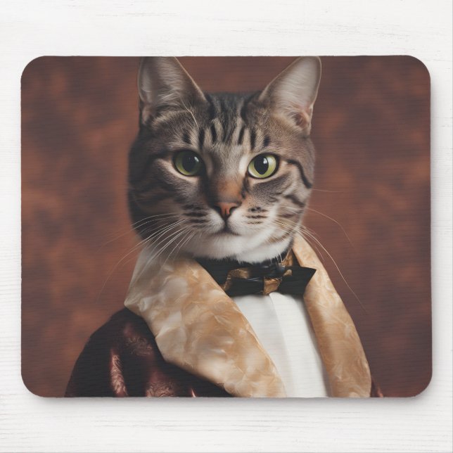 Mousepad Gato na Jaqueta de Fumar (Frente)