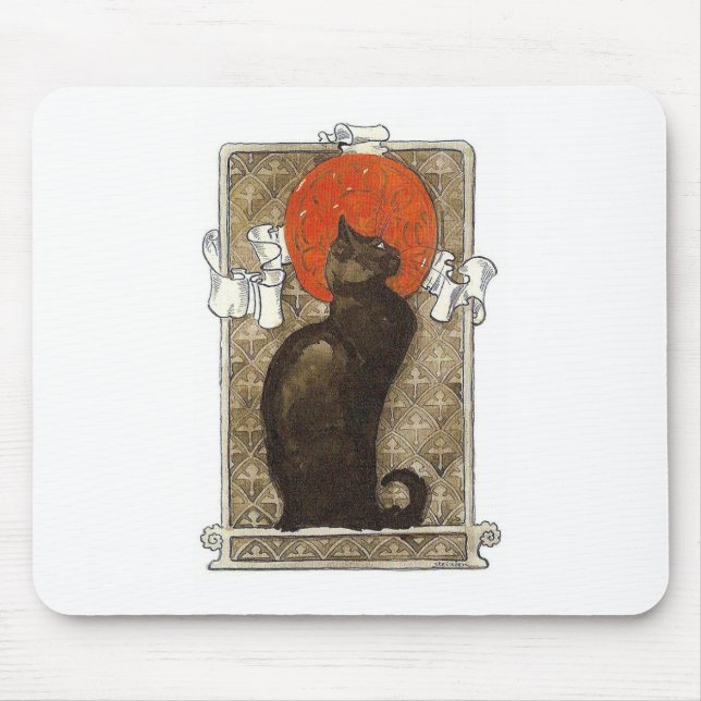 Mousepad Gato Negro - Art Nouveau - Theophile Steinlen (Frente)