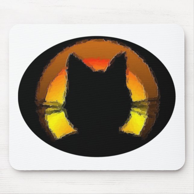Mousepad Gato Negro Halloween (Frente)