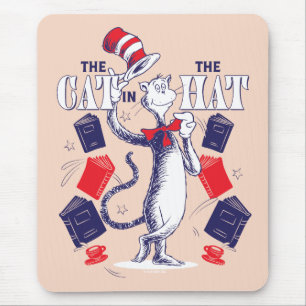 Mousepad Gato no Chapéu   Leitura de livros