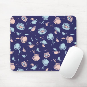 Mousepad Gato No Chapéu O padrão de peixe