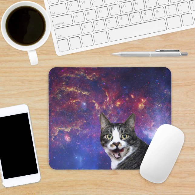 Mousepad Gato no Rawr do Espaço Exterior (Criador carregado)