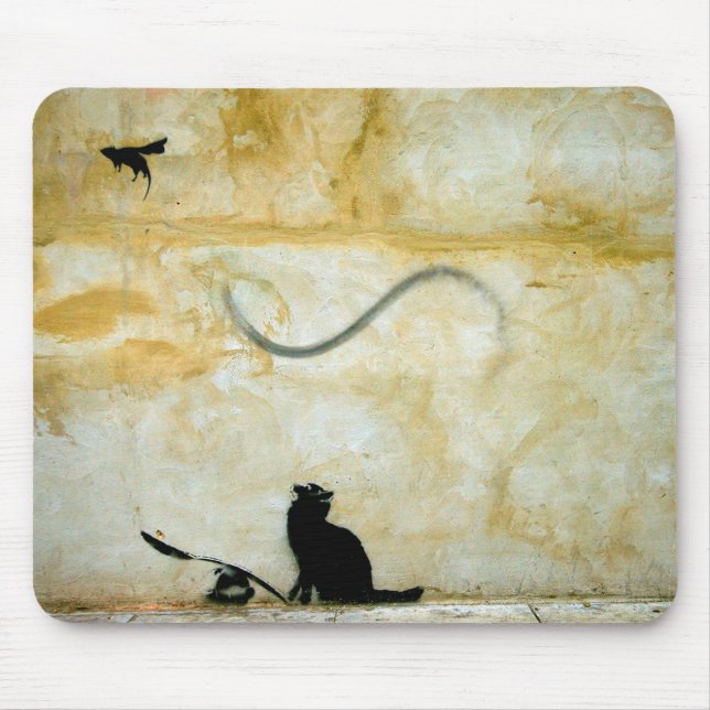 Mousepad Gato no Suporte do Rato de Caça (Frente)