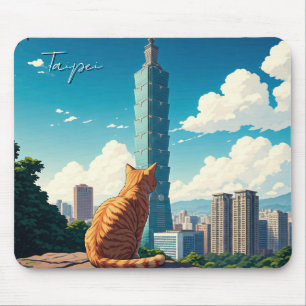 Mousepad Gato no Taipei 101 Taiwan