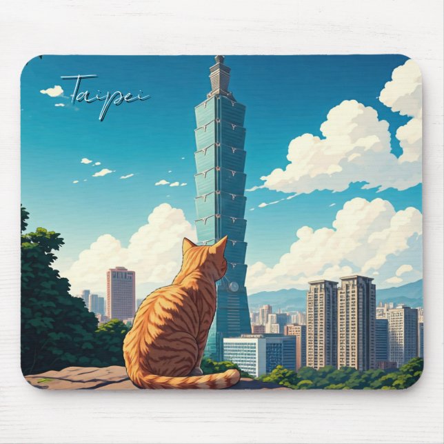 Mousepad Gato no Taipei 101 Taiwan (Frente)