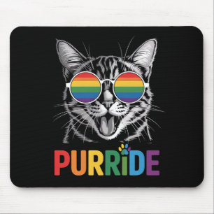 Mousepad Gato Orgulhoso Arco-íris Lésbica Gay LGBTQ Aliado