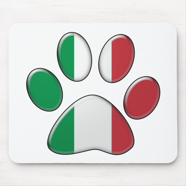 Mousepad Gato patriótico italiano (Frente)