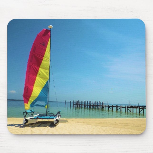 Mousepad Gato pelo mar - Bocal de vela (Frente)