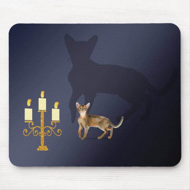 Mousepad Gato Pequeno com um Grande Bloco de Sombra (Frente)