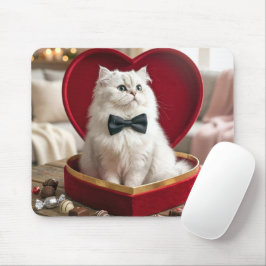 Mousepad Gato Persa do Dia dos Namorados na Caixa de Doces