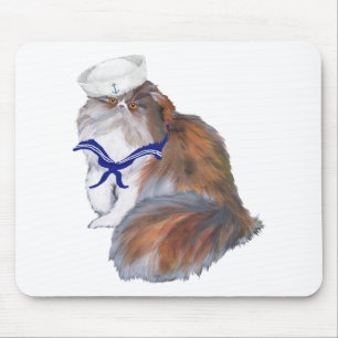 Mousepad Gato Persa Tricolor Marinheiro